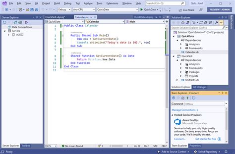 Get started with Visual Basic .